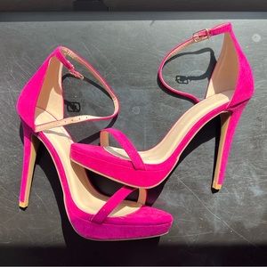 Pink high heels